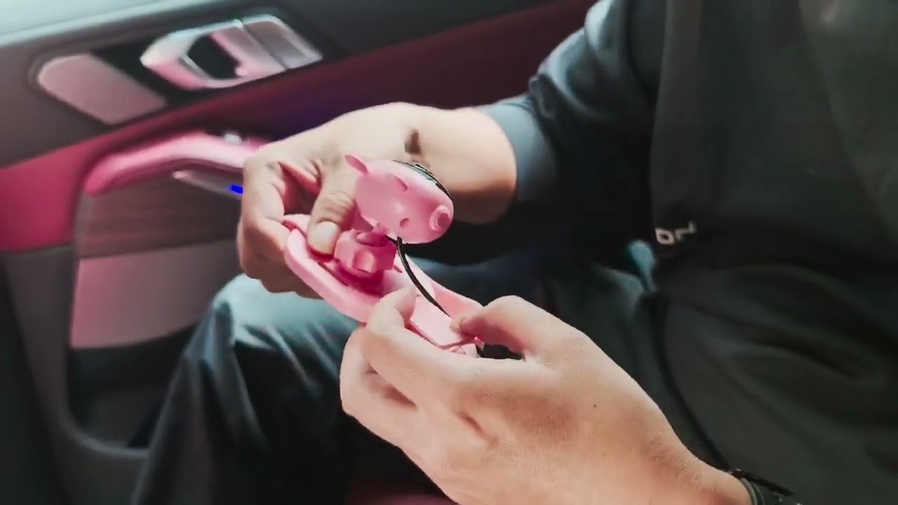Pink Baby Car Camera for Girls HD 1080P with Night Vision for New Parents -N35