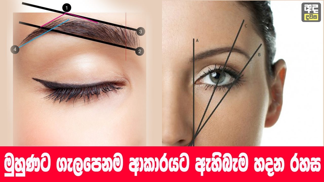 මුහුණට ගැලපෙනම ආකාරයට ඇහිබැම රහස් - How To Thread Eyebrows Professionally