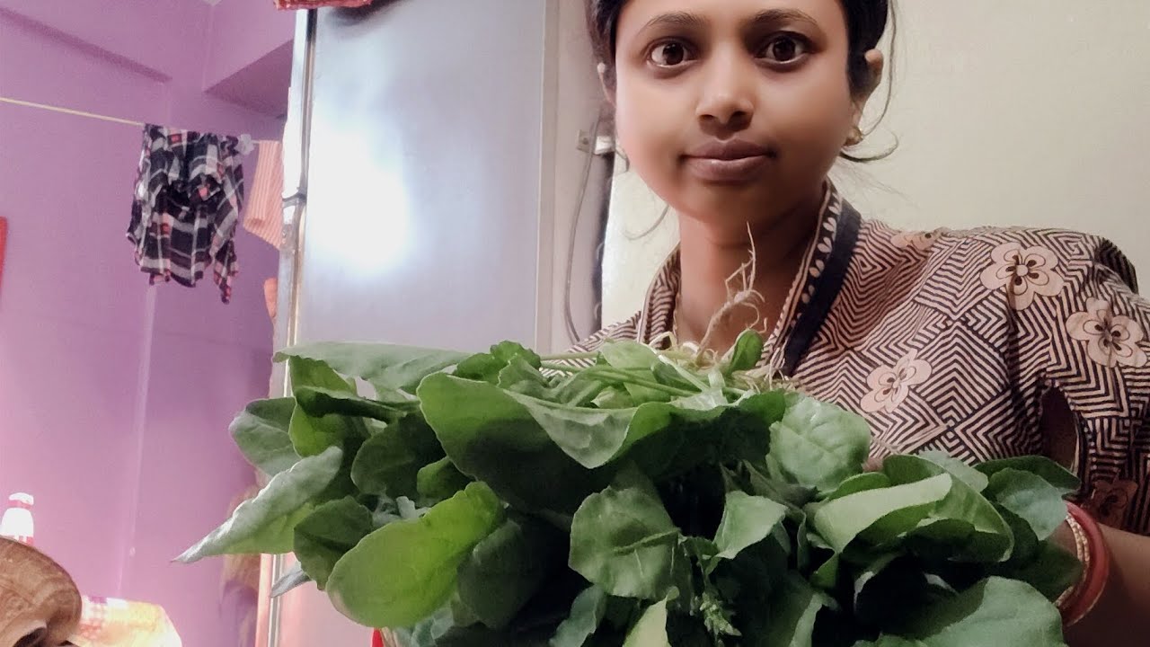 বেগুন-বড়ি দিয়ে নিজের বাগানে নিজের হাতে লাগানো পালং শাক রান্না করলাম #minivlog #ytstudioes #yt 