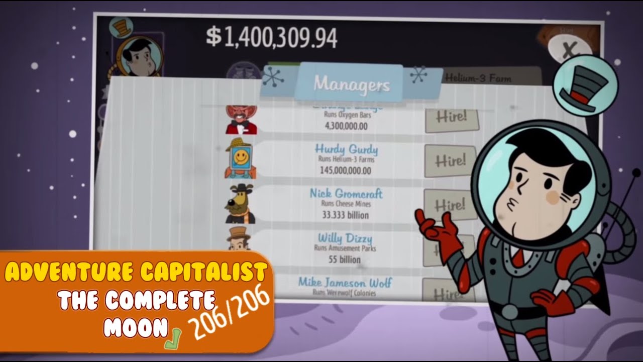 Adventure Capitalist Tips & Tricks - How to beat the Moon! (206/206)