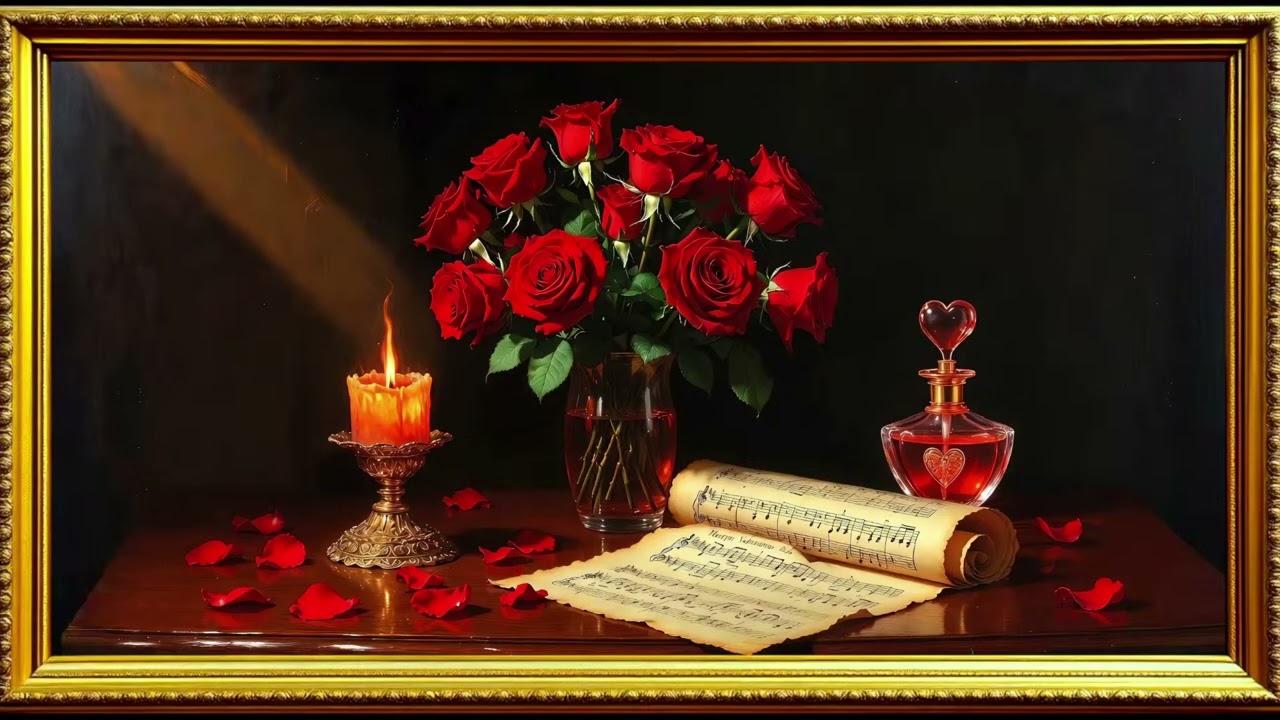 Elegant Gold Frame Art TV | Romantic Oil Painting | 7 Hours TV Art Gallery | Ambient for Home Decor