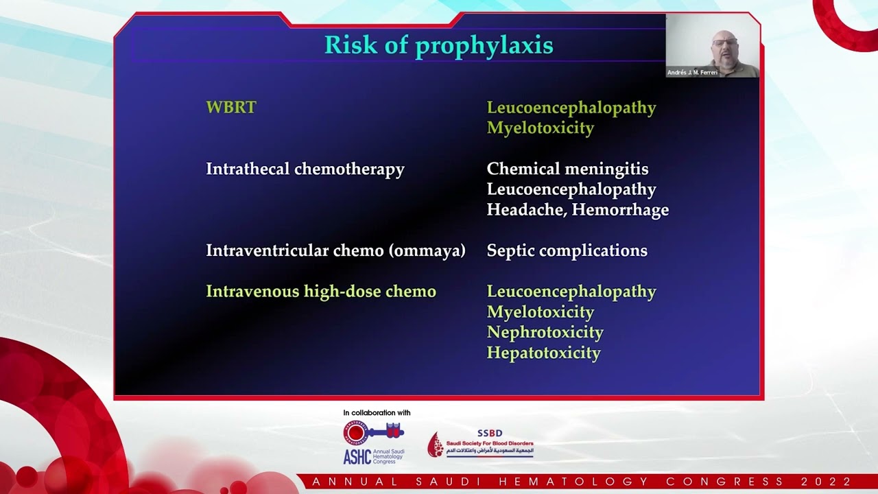 Large B cell lymphoma  CNS prophylaxis and CNS involvement  Management Dr  Andres Ferreri