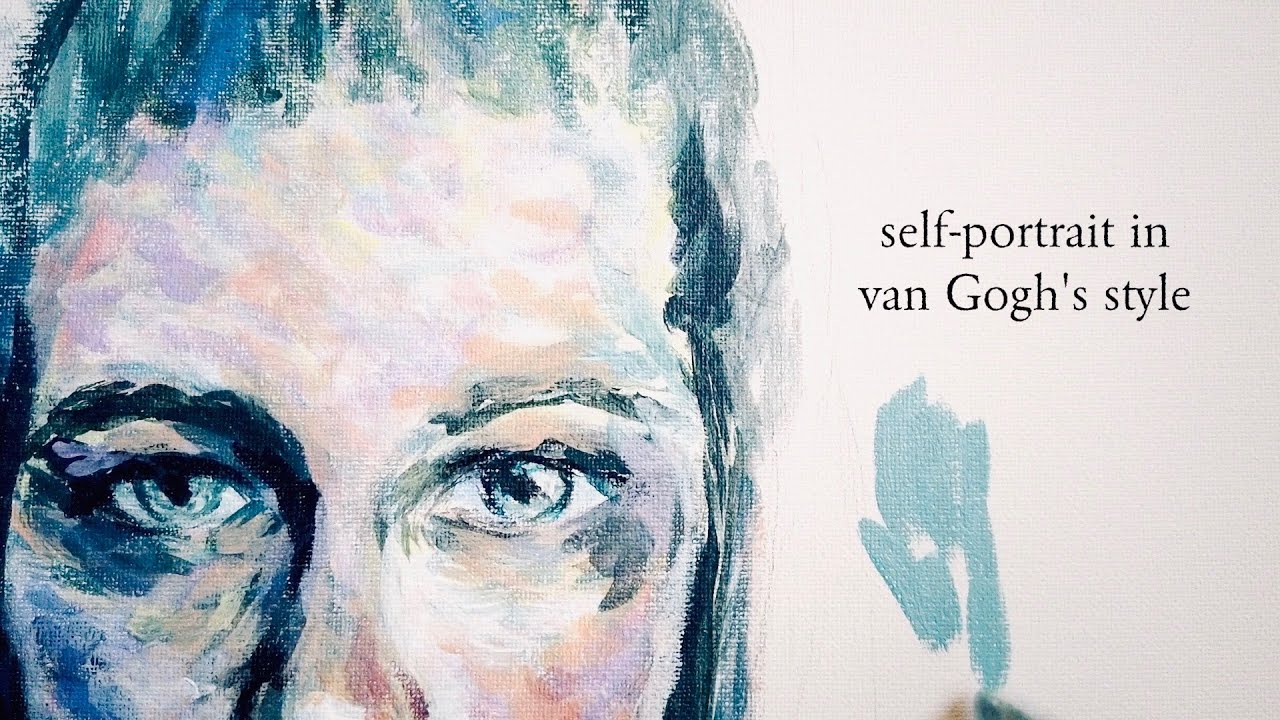 painting a self-portrait in vincent van gogh’s style