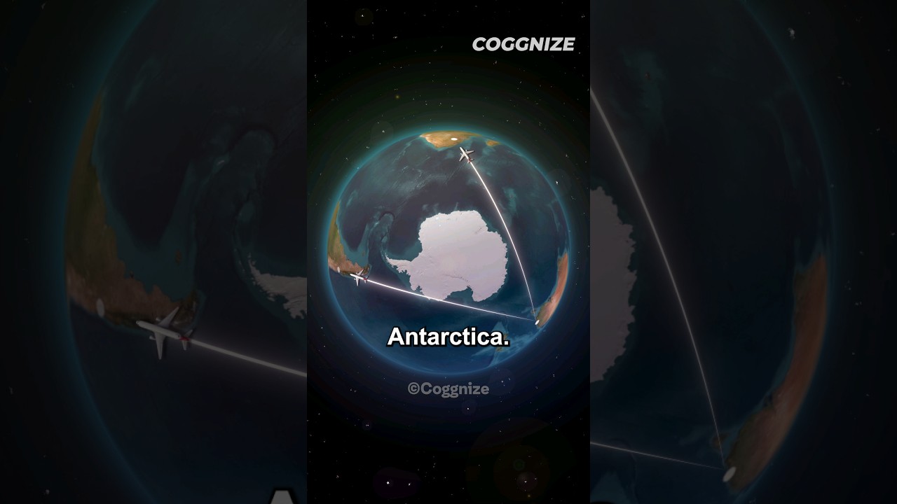 Why Do Planes Fly Over The North Pole But Not The South Pole? #shorts
