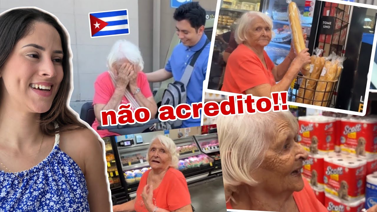 IDOSA CUBANA DE 85 ANOS CONHECE UM MERCADO PELA PRIMEIRA VEZ