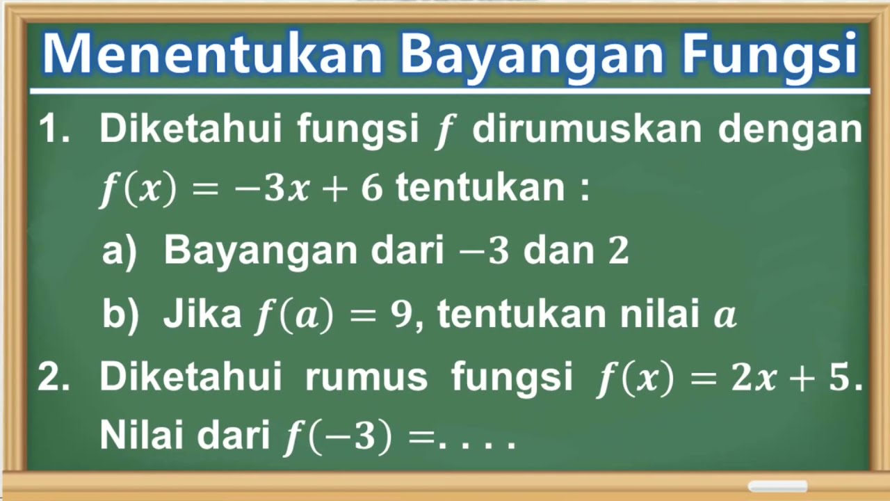 Cara Menentukan Bayangan Fungsi