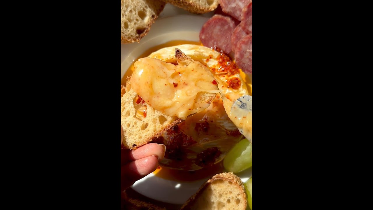 Baked Brie and Honey Chili Oil