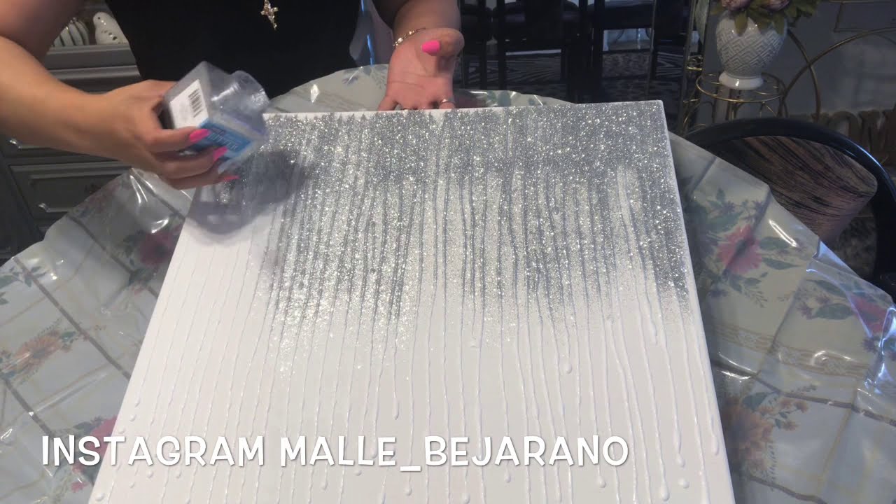 DIY como hacer un cuadro con glitter