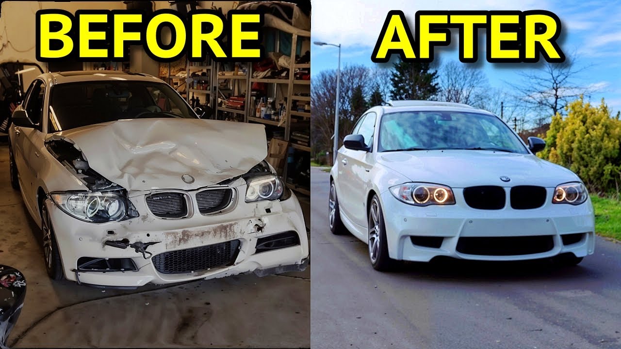 REBUILDING A WRECKED BMW 135I IN 10 MIN! | RESTORATION