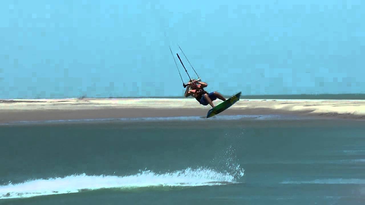 Kitesurfing Technique - Double Back Roll Kite Loop Slow Mo