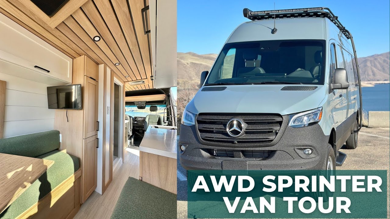 Custom Luxury Van Conversion with STUNNING White Oak Ceiling | AWD Sprinter Van Tour