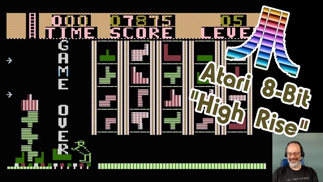 Atari 8-Bit Game Play, High Rise