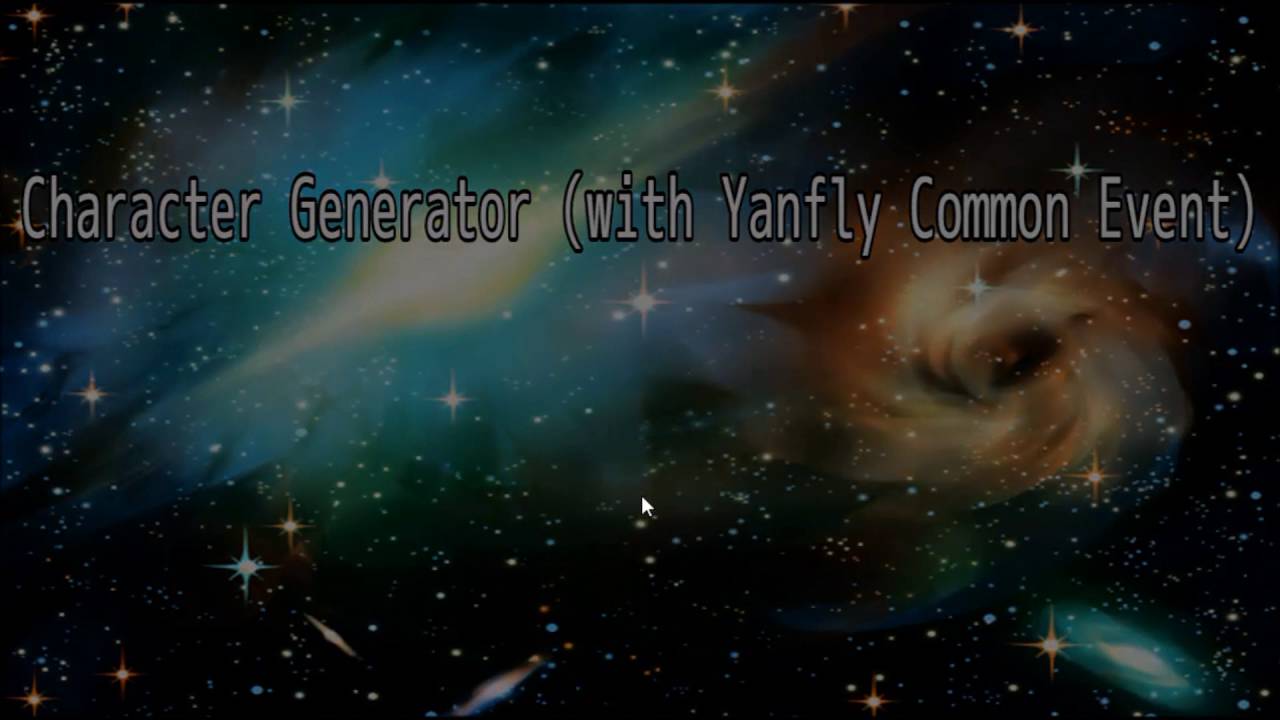 In Game Character Creator RPGmakerMV (With Yanfly Plugins)