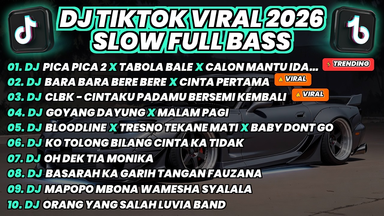 DJ TIKTOK VIRAL TERBARU 2026 - PICA PICA 2 X TABOLA BALE X CALON MANTU - FULL BASS SLOW