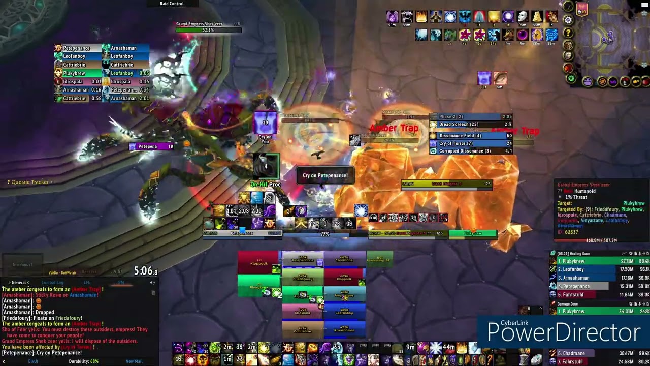 Heart of Fear - Grand Empress Shek'zeer 10 man HC - Holy Priest PoV