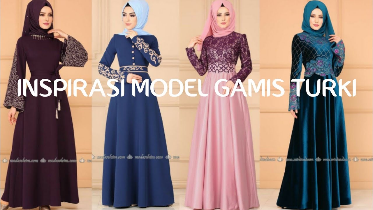 Model Gamis Turki Terbaru Mewah Dan Elegant Dengan Kombinasi Brokat ||modest fashion hijab style