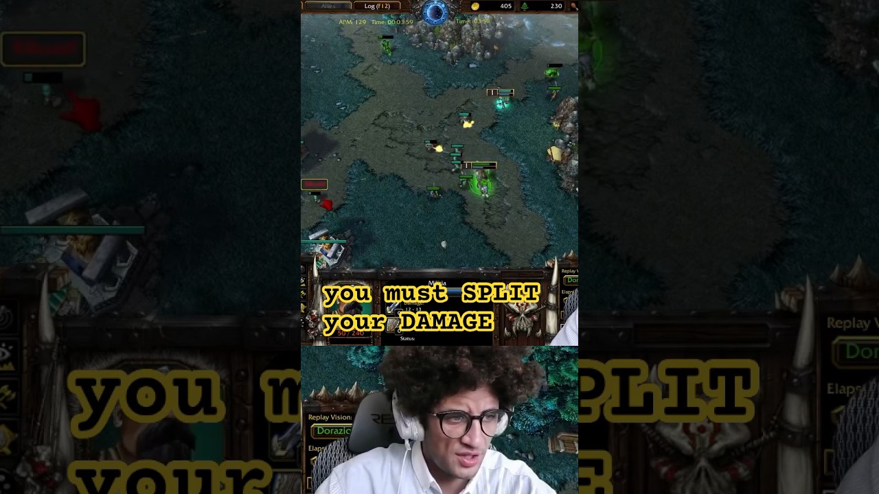 In Warcraft 3, sometimes you need SPLIT DAMAGE. #rts #gaming