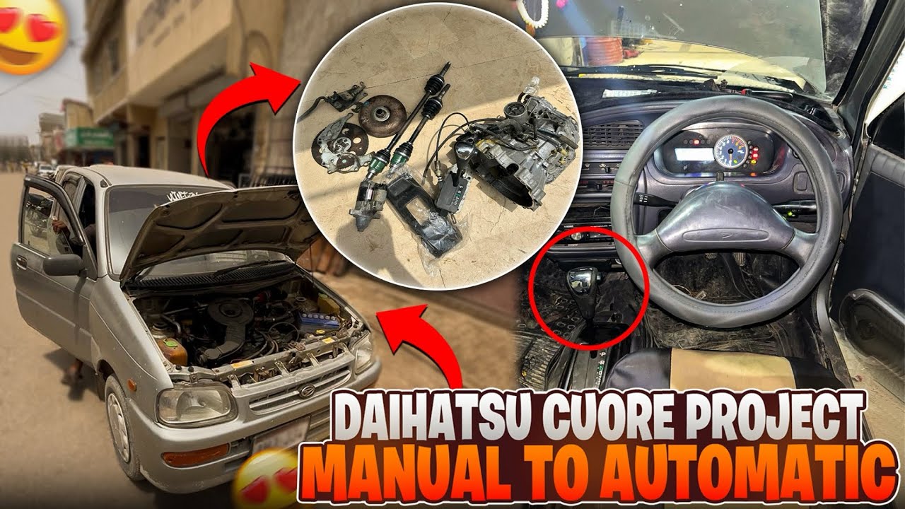 Daihatsu Cuore ( Manual to Automatic ) On Original Engine With Digital Meter