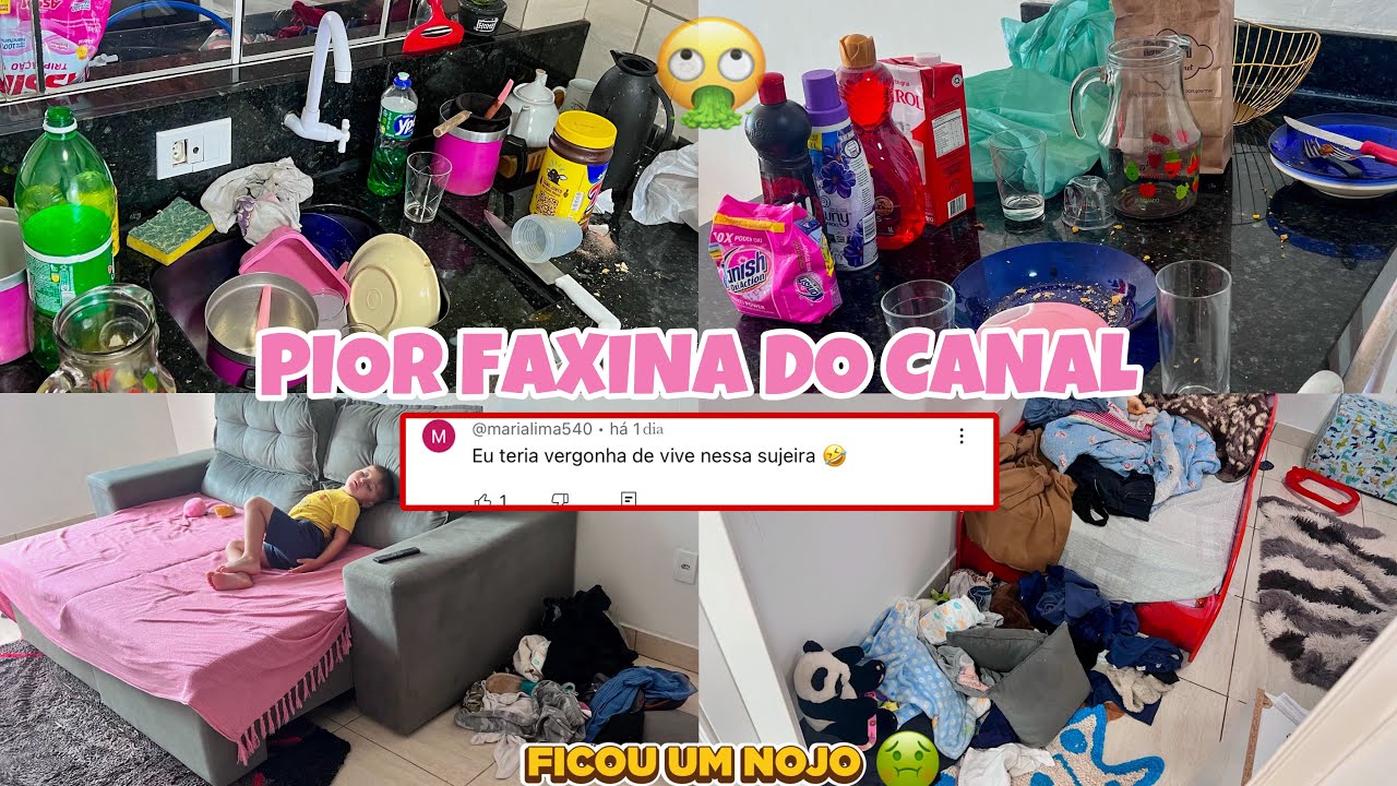 CANSEI! 7 DIAS SEM LIMPAR A CASA😰-OLHA O ESTADO QUE FICOU - 12 HORAS FAXINANDO -FICOU UM NOJO 🤮🤢
