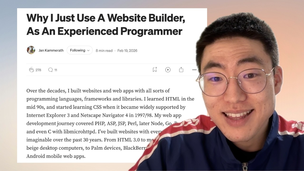 Why I Just Use A Website Builder, As An Experienced Programmer