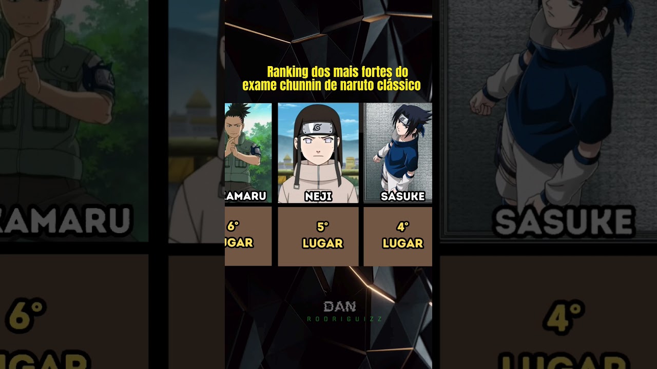 Ranking dos mais fortes do exame chunnin de naruto cl&aacute;ssico #anime #naruto #animesbrasil
