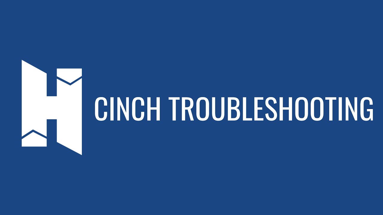 Cinch Troubleshooting | Halcyon Dive Systems