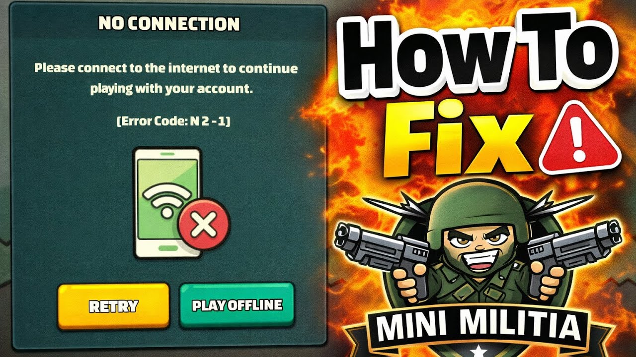 How to fix mini militia no connection problem | Mini militia no connection problem n2-1 