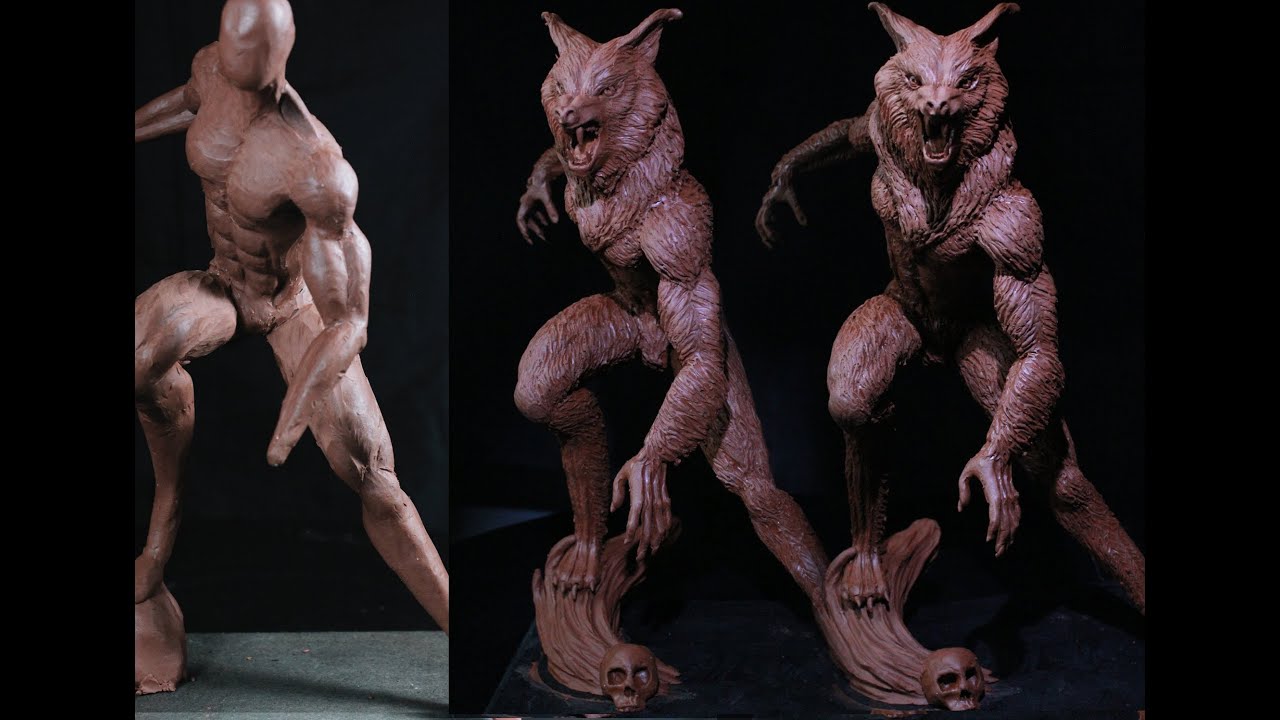 Sculpt my version of a werewolf based on the howling