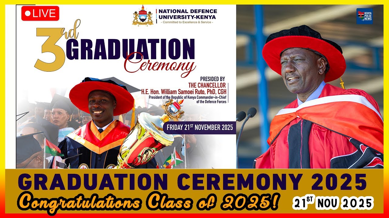 #LIVE 🔴: PRESIDENT RUTO PRESIDES OVER 3RD GRADUATION CEREMONY AT NATIONAL DEFENCE UNIVERSITY NAKURU