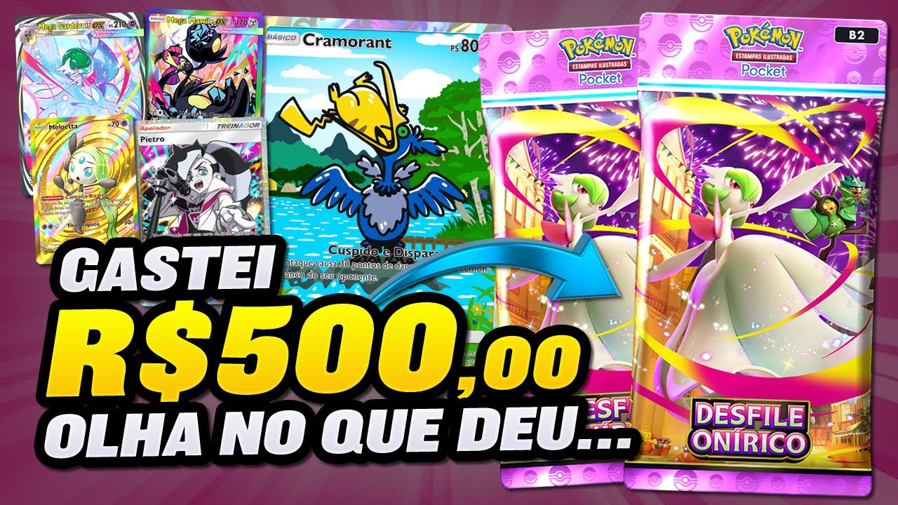 GASTEI RR500,00 na Nova Coleção do Pokémon TCG Pocket! Olha no que deu...