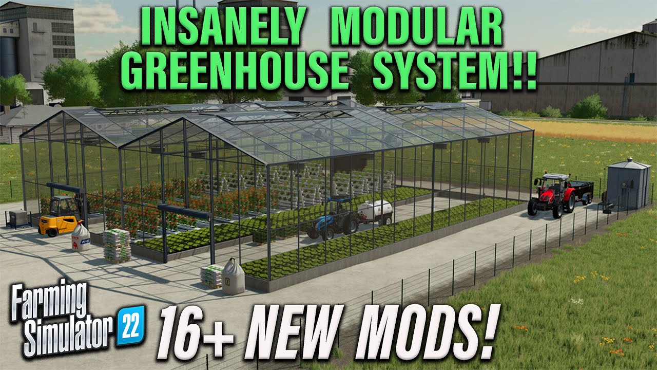 MADLY MODULAR GREENHOUSES & MUCH MORE | FS22 | 16 NEW MODS! (Review) PS5 | 12th Sept 2023.