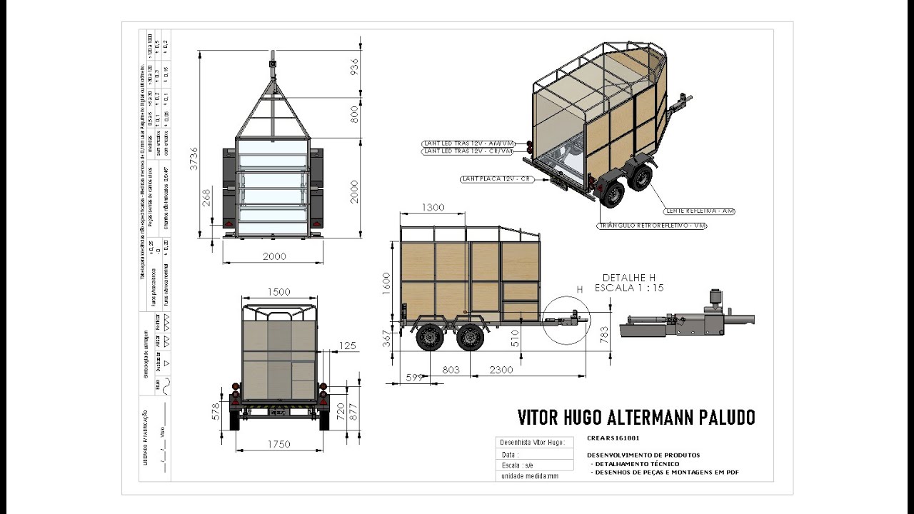 Projeto Reboque Rodoviário Tipo para Cavalo - Parte 2