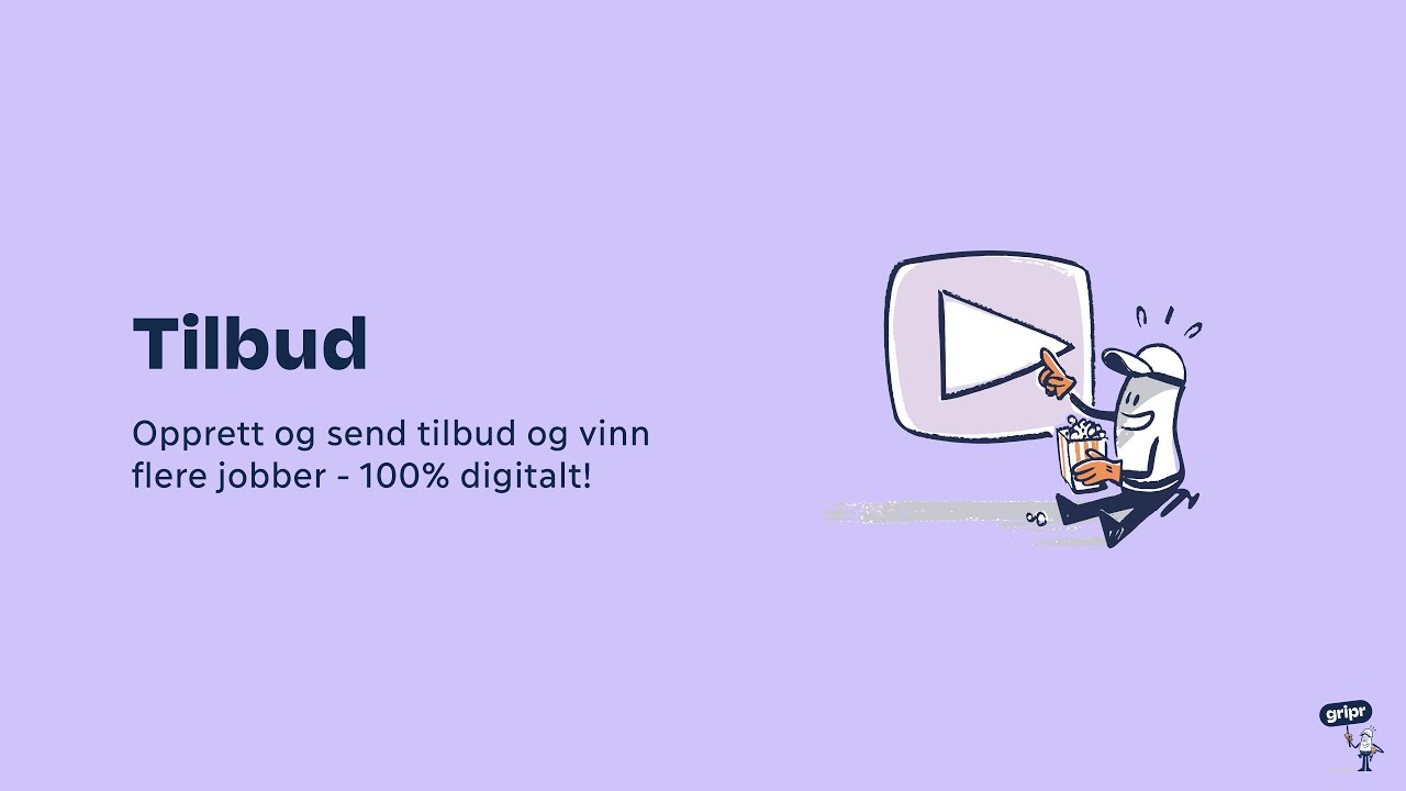 Tilbud i Gripr - opprett, send og vinn flere jobber, 100% digitalt.
