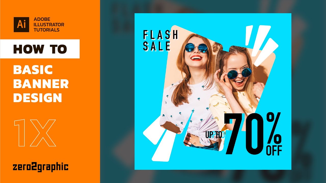 How to Create Basic Banner Design in Adobe Illustrator for Beginners
