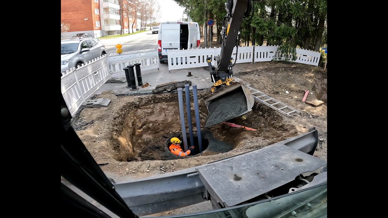 Venttiilikaivon täyttö