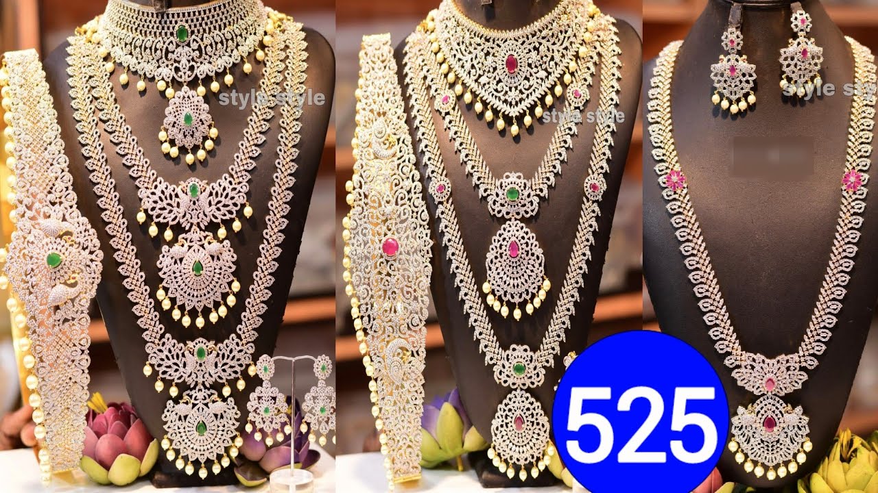 cz jewellery sets with price / bridal jewellery collection 2021 / low price cz s #lowpricejewellery