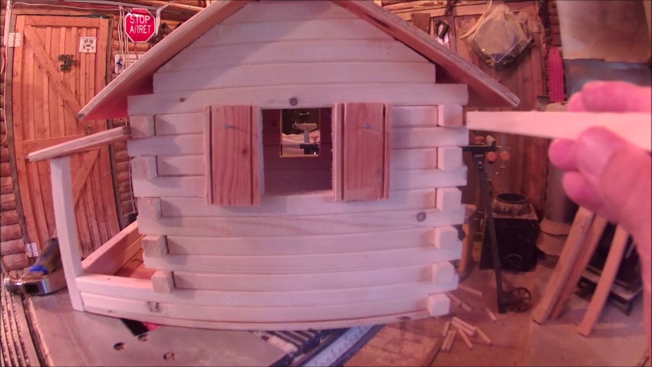 DIY Log Cabin Bird Feeder Part 2//////Give away