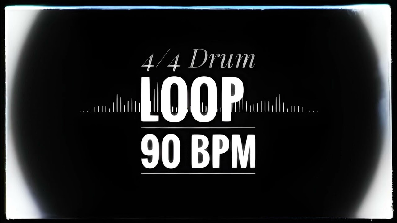 Best 4/4 time signature Drum loop for practice | 90 BPM