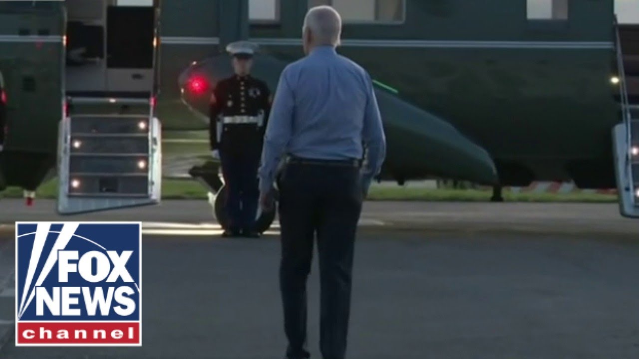 'The Five' reacts to new unedited video of Biden 'shuffling' to Camp David