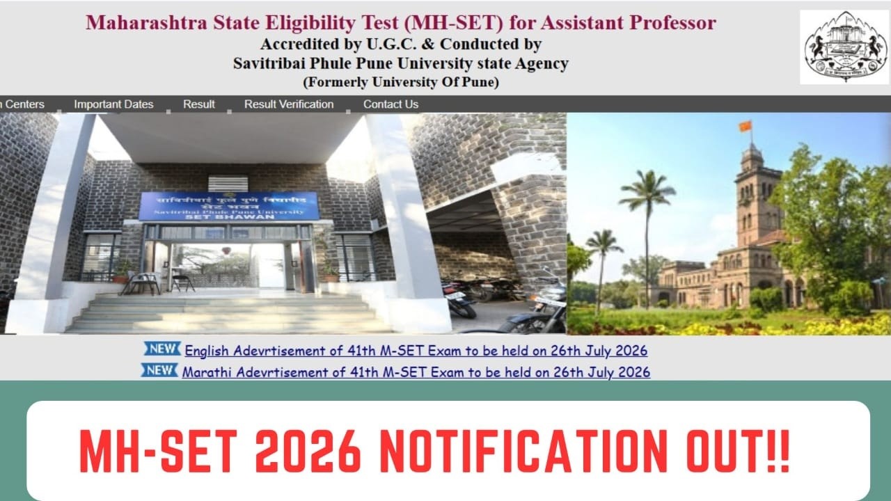 MH-SET (SPPU) 2026 Notification Out Now