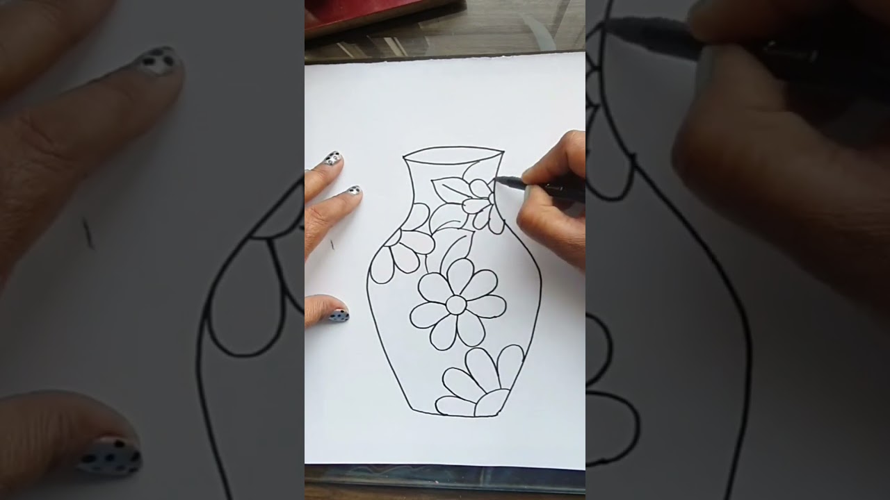 Vase | Vase Drawing | Vase Drawing For Kids | Easy vase Drawing For Kids | How To Draw Vase|