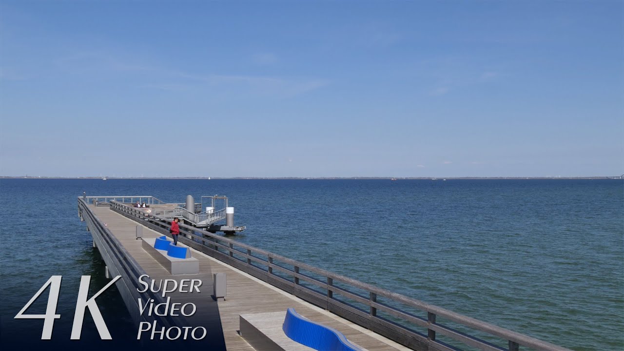 Heiligenhafen/Steinwarder, Germany: Seebr&uuml;cke (Sea Bridge), Ostsee (Baltic Sea) - 4K Video Photo XL