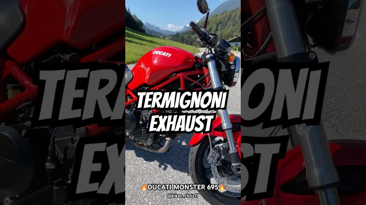 Ducati Monster 695 - Termignoni exhaust sound [4K60FPS]