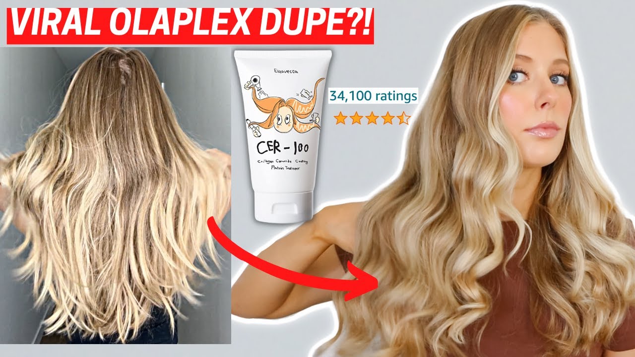 Testing the Viral $7.80 Olaplex Dupe... OMG?! Elizavecca CER-100 Collagen Coating Protein Treatment