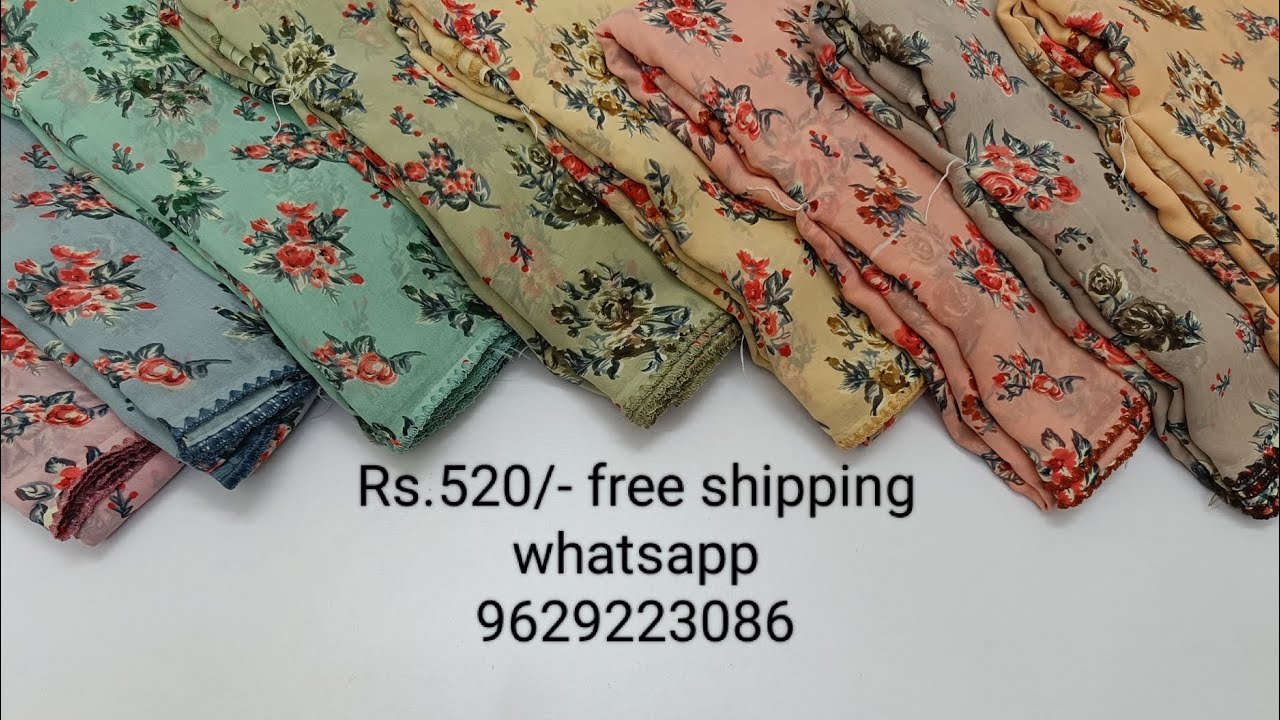 Georgette saree Rs.520/- free shipping @MSRsarees_official whatsapp 9629223086 for booking#trending#reels