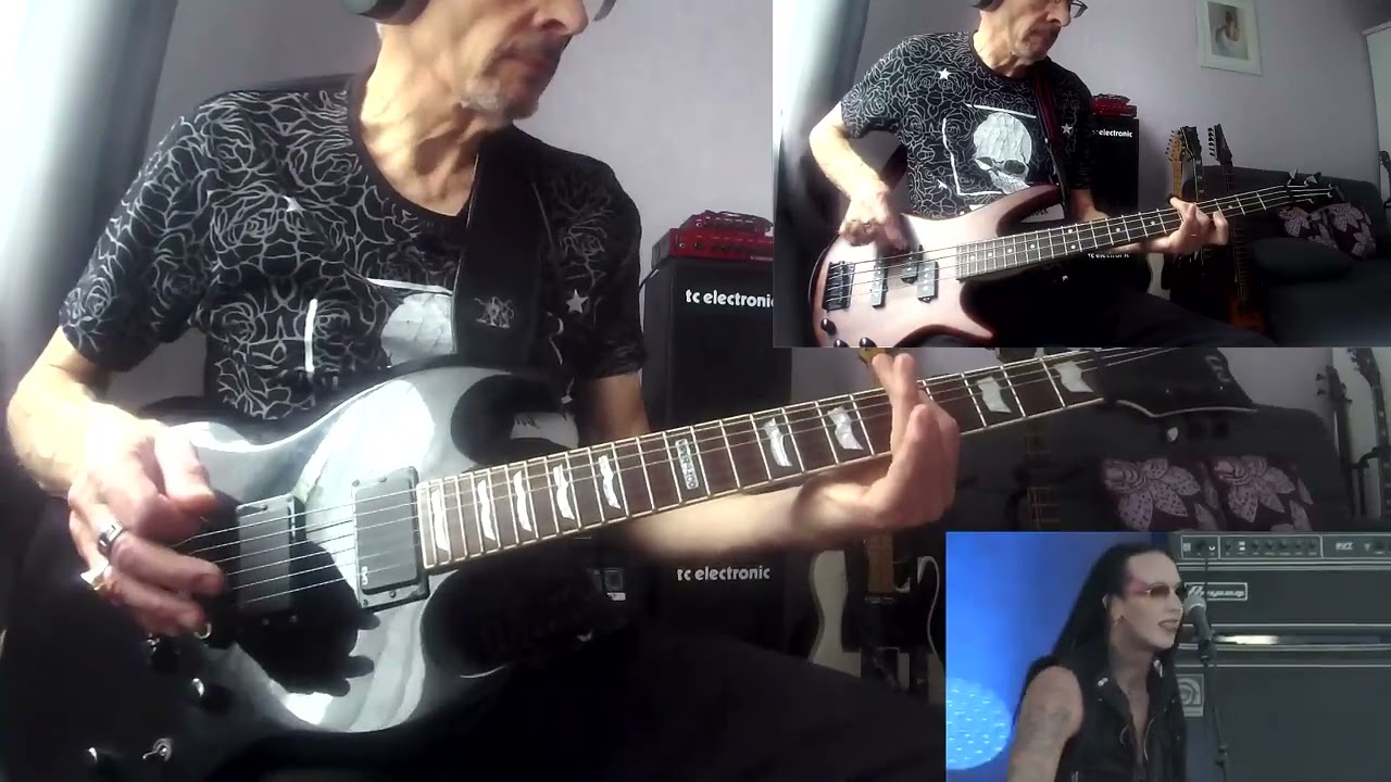 DEATHSTARS ** Death Dies Hard ** ( Live Version ) Guitar & Bass Cover
