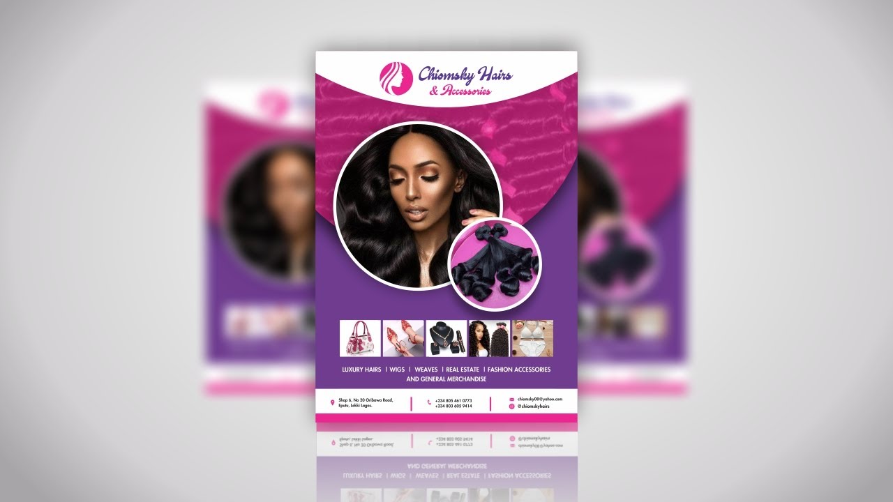 Salon Flyer Design in Coreldraw | How to Design a Flyer |  2020