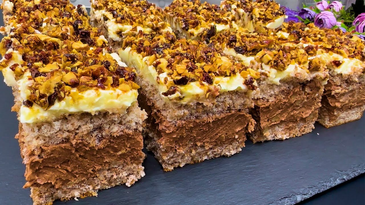 Saftiger Nusskuchen, der auf der Zunge zergeht! Der beste Kuchen, den ich je gegessen habe!