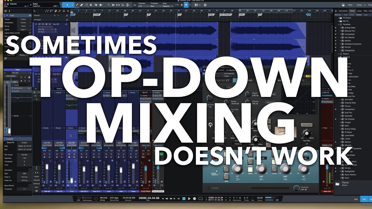 When Top-Down Mixing Doesn't Work