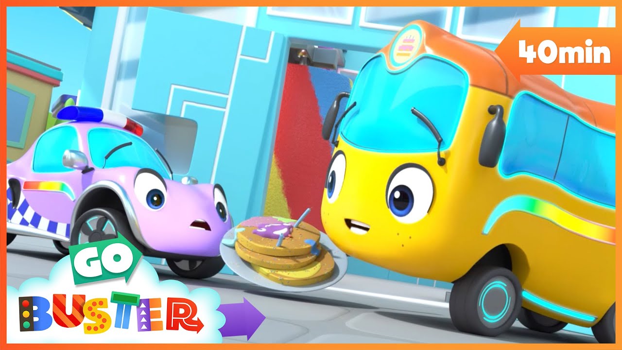 The Surprise Paint Job | Go Buster - Bus Cartoons & Kids Stories